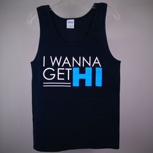 I Wanna Get HI Muscle Tee Sz S Tank Top